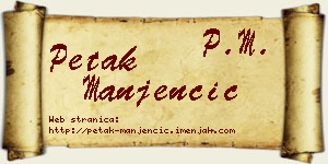 Petak Manjenčić vizit kartica